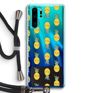 CaseCompany Ananas: Huawei P30 Pro Transparant Hoesje met koord