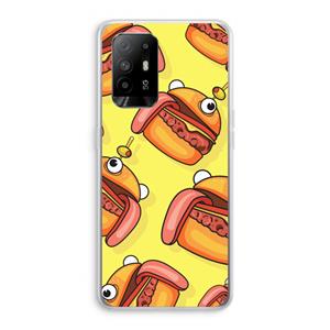 CaseCompany Hamburger: Oppo A94 5G Transparant Hoesje