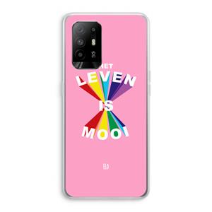 CaseCompany Het Leven Is Mooi: Oppo A94 5G Transparant Hoesje