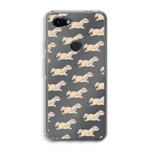 CaseCompany Ponys: Google Pixel 3a Transparant Hoesje