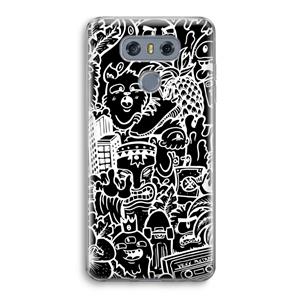 CaseCompany Vexx Black Mixtape: LG G6 Transparant Hoesje