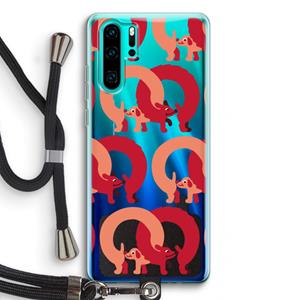 CaseCompany Dogs: Huawei P30 Pro Transparant Hoesje met koord