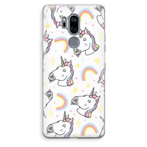 CaseCompany Rainbow Unicorn: LG G7 Thinq Transparant Hoesje