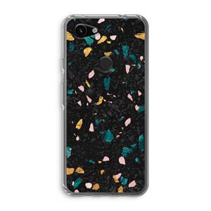 CaseCompany Terrazzo N°10: Google Pixel 3a Transparant Hoesje