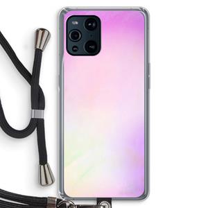 CaseCompany Flow mist pastel: Oppo Find X3 Pro Transparant Hoesje met koord