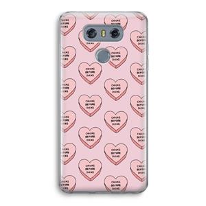 CaseCompany Chicks before dicks: LG G6 Transparant Hoesje