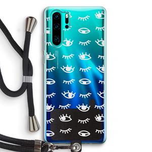 CaseCompany Eye pattern #3: Huawei P30 Pro Transparant Hoesje met koord