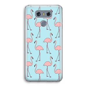 CaseCompany Anything Flamingoes: LG G6 Transparant Hoesje