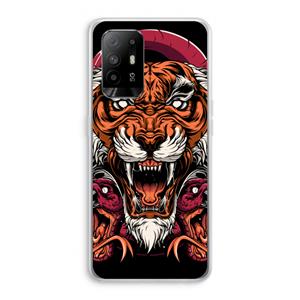 CaseCompany Tiger and Rattlesnakes: Oppo A94 5G Transparant Hoesje