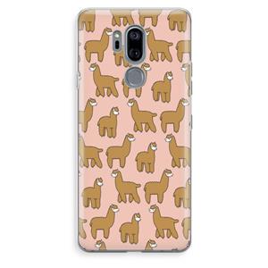 CaseCompany Alpacas: LG G7 Thinq Transparant Hoesje