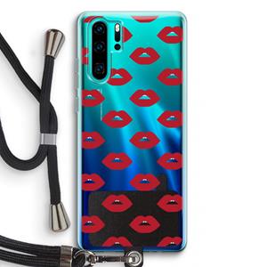 CaseCompany Lips: Huawei P30 Pro Transparant Hoesje met koord