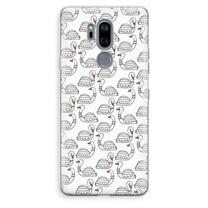 CaseCompany Zwanen: LG G7 Thinq Transparant Hoesje