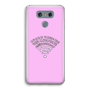CaseCompany Home Is Where The Wifi Is: LG G6 Transparant Hoesje