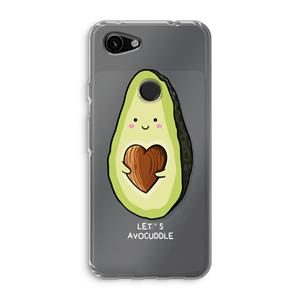 CaseCompany Avocuddle: Google Pixel 3a Transparant Hoesje
