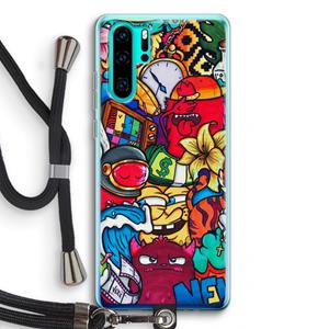 CaseCompany No Rules: Huawei P30 Pro Transparant Hoesje met koord