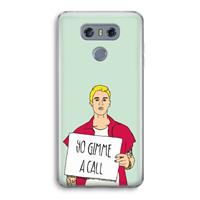CaseCompany Gimme a call: LG G6 Transparant Hoesje