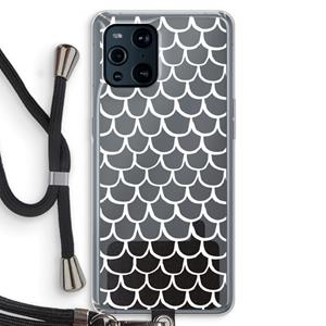 CaseCompany Dakpannetjes: Oppo Find X3 Pro Transparant Hoesje met koord