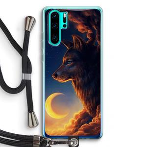 CaseCompany Night Guardian: Huawei P30 Pro Transparant Hoesje met koord
