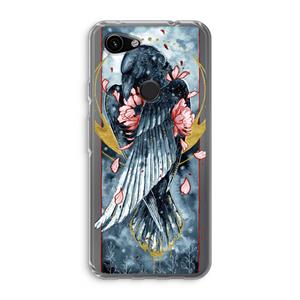 CaseCompany Golden Raven: Google Pixel 3a Transparant Hoesje