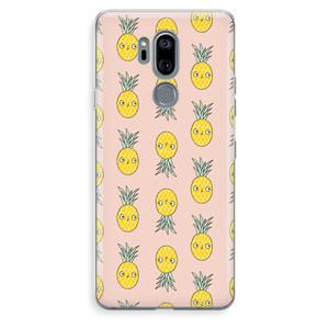 CaseCompany Ananas: LG G7 Thinq Transparant Hoesje