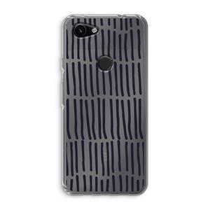 CaseCompany Moroccan stripes: Google Pixel 3a Transparant Hoesje