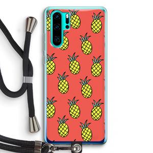 CaseCompany Ananas: Huawei P30 Pro Transparant Hoesje met koord