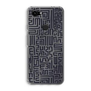 CaseCompany Moroccan Print: Google Pixel 3a Transparant Hoesje