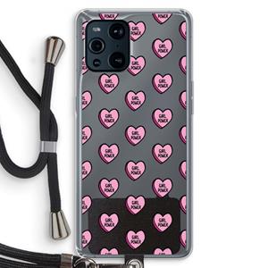 CaseCompany GIRL POWER: Oppo Find X3 Pro Transparant Hoesje met koord