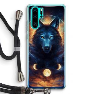 CaseCompany Wolf Dreamcatcher: Huawei P30 Pro Transparant Hoesje met koord