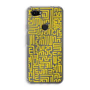 CaseCompany Majorelle Blue Print: Google Pixel 3a Transparant Hoesje