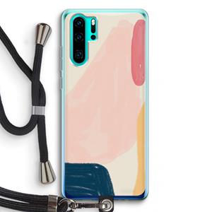 CaseCompany Saturday Flow: Huawei P30 Pro Transparant Hoesje met koord
