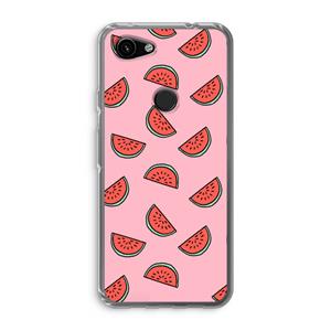 CaseCompany Watermeloen: Google Pixel 3a Transparant Hoesje