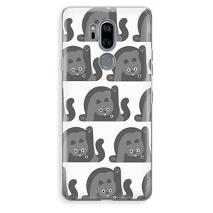 CaseCompany Cats: LG G7 Thinq Transparant Hoesje