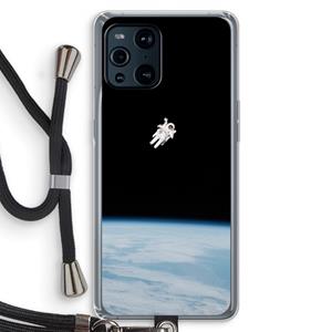 CaseCompany Alone in Space: Oppo Find X3 Pro Transparant Hoesje met koord