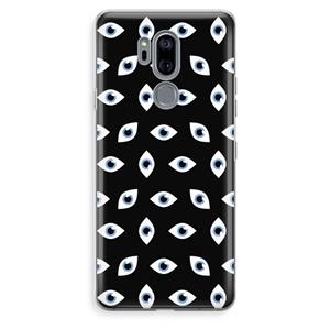 CaseCompany Eyes pattern: LG G7 Thinq Transparant Hoesje