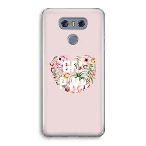 CaseCompany GRL PWR Flower: LG G6 Transparant Hoesje