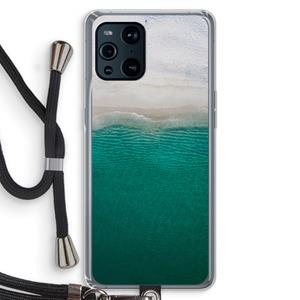 CaseCompany Stranded: Oppo Find X3 Pro Transparant Hoesje met koord