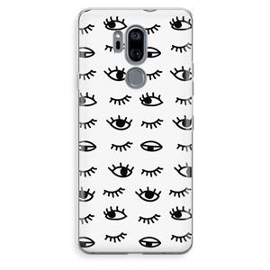 CaseCompany Eye pattern #2: LG G7 Thinq Transparant Hoesje