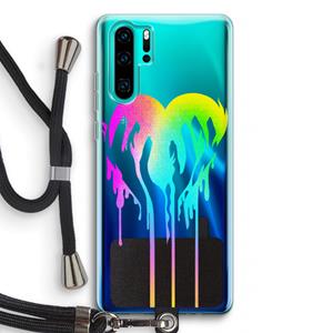 CaseCompany Hold My Heart: Huawei P30 Pro Transparant Hoesje met koord