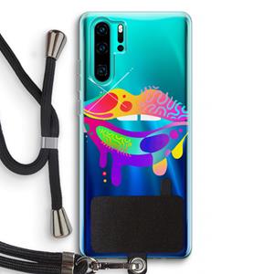 CaseCompany Lip Palette: Huawei P30 Pro Transparant Hoesje met koord