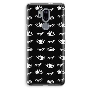 CaseCompany Eye pattern #3: LG G7 Thinq Transparant Hoesje