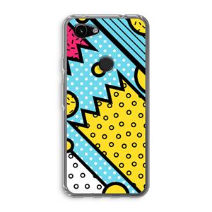 CaseCompany Pop Art #1: Google Pixel 3a Transparant Hoesje