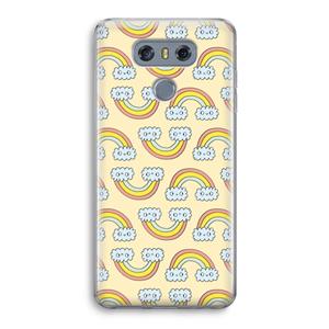 CaseCompany Regenboog: LG G6 Transparant Hoesje