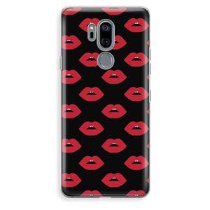 CaseCompany Lips: LG G7 Thinq Transparant Hoesje