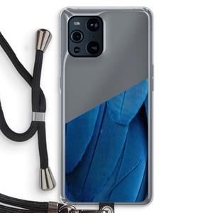 CaseCompany Pauw: Oppo Find X3 Pro Transparant Hoesje met koord