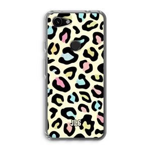 CaseCompany Leopard pattern: Google Pixel 3a Transparant Hoesje