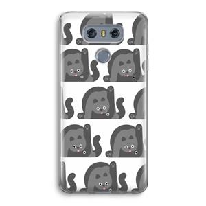 CaseCompany Cats: LG G6 Transparant Hoesje