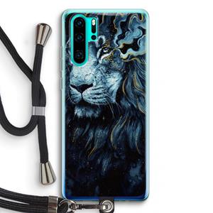 CaseCompany Darkness Lion: Huawei P30 Pro Transparant Hoesje met koord
