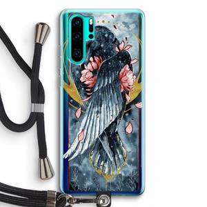 CaseCompany Golden Raven: Huawei P30 Pro Transparant Hoesje met koord
