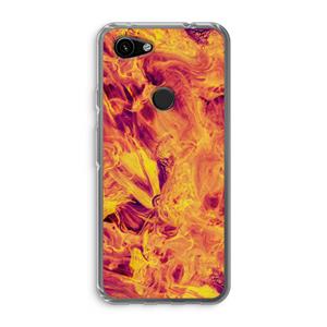 CaseCompany Eternal Fire: Google Pixel 3a Transparant Hoesje